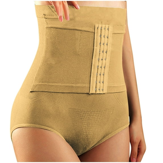 POIUYTR Tummy Control Shapewear Panties for Women High Waist Butt Lifting Body Shaper Thigh Slimmer Underwear Faja Corset Waist Trainer