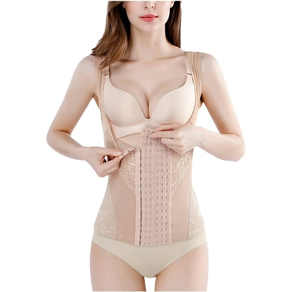 POIUYTR Waist Trainer for Women Tummy Control Corset Vest Postpartum Body Shaper Sport Girdle Underbust Shapewear Waist Cincher