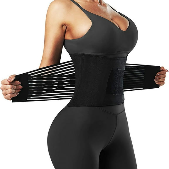 POIUYTR Waist Trainer for Women Tummy Control Workout Corset Waist Cincher Trimmer Postpartum Belly Band Wrap Body Shaper Sports Girdle