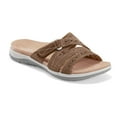 thumbnail image 1 of POIUYTR Wedge Sandals for Women Dressy Summer Slip On Slide Sandals Comfortable Walking Sandals, 1 of 4