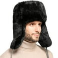 thumbnail image 1 of POIUYTR Winter Hat for Men Ushanka Trapper Hat with Earflaps Warmer Faux Fur Ski Snow Hat Warm Russian Bomber Hats for Cold Weather 2024, 1 of 7