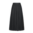 thumbnail image 1 of POIUYTR Women Casual Pleated Skirts Summer A-Line Flowy High Waist Long Skirt Business Office Maxi Skirts, 1 of 6