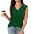thumbnail image 1 of POIUYTR Women Summer Tank Tops Casual V Neck Wide Strap Sleeveless Shirts Loose Fit Solid Color Camisole, 1 of 6