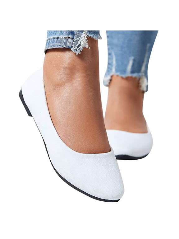 Women's Ballet Flats Comfortable Dress Shoes Round Toe Slip on Flats Shoes for Women