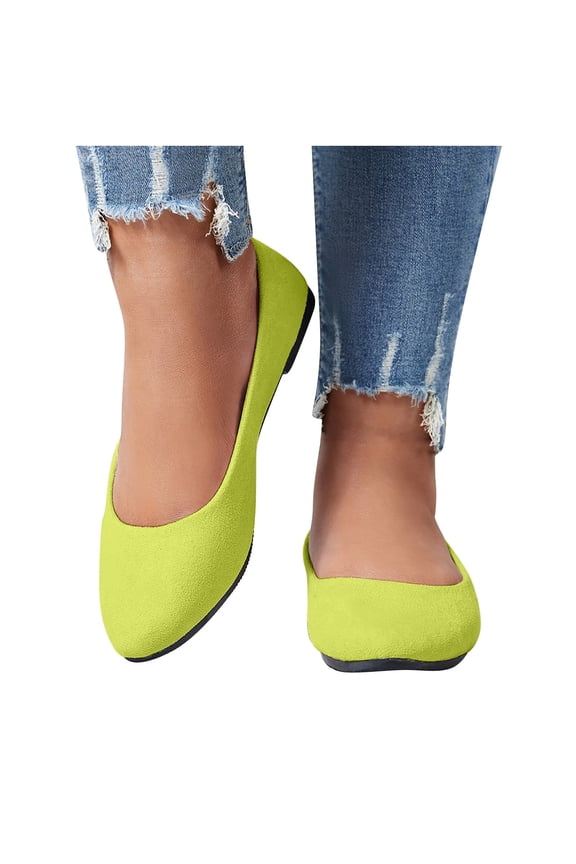 Women's Ballet Flats Comfortable Dress Shoes Round Toe Slip on Flats Shoes for Women