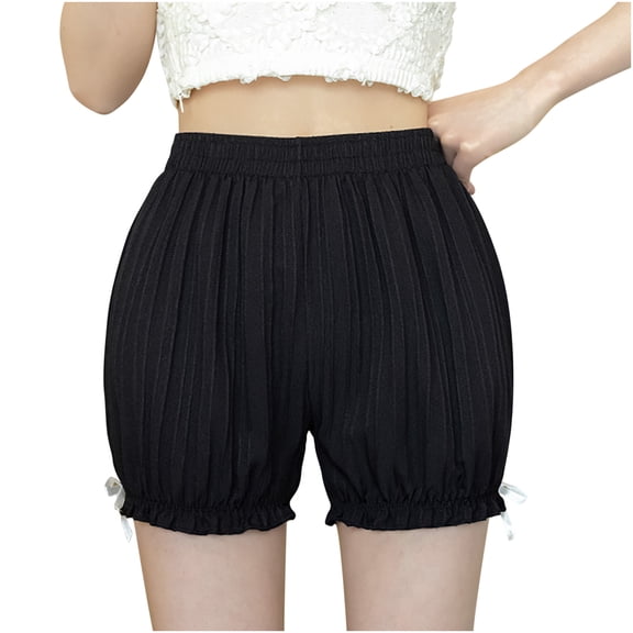 POIUYTR Women's Boyshort Panties Casual Comfy Elastic Waist Bloomer Shorts Underwear Soft Stretch Bottoms Under Dress Safety Shorts