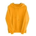 thumbnail image 1 of POIUYTR Women's Fleece Hoodies, Long Sleeve Hooded Sweatshirts, Fall Solid Color Pullover Tops with Pockets, 1 of 4