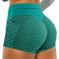 thumbnail image 1 of POIUYTR Women's Workout Biker Shorts High Waisted Butt Lift Tummy Control Textured Booty Leggings Shorts Plus Size Volleyball Shorts for Yoga Dance, 1 of 3