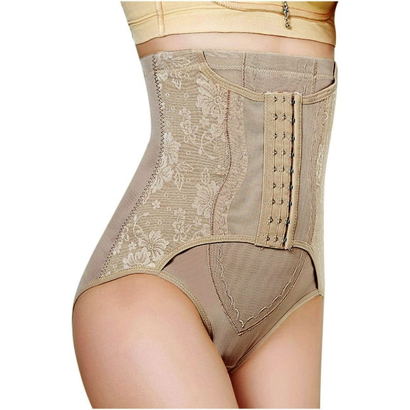 POIUYTR Womens Butt Lifter Shapewear Panties Tummy Control Briefs High Waist Trainer Girdle Mesh Stomach Body Shaper Underwear