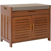 BALANBO Shoe Rack & Shoe Bench & Shoe Cabinet & Detachable Cushion with Hidden Storage Compartment
