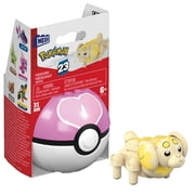 MEGA Pokemon Fidough Building Toy Kit, Poseable Action Figure with Poke Ball 31 Pieces for Kids