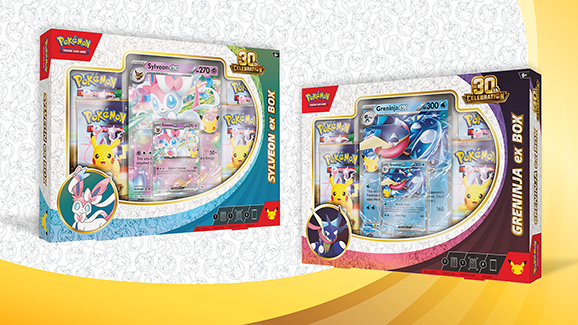 Pokémon TCG: 30th Celebration Sylveon ex Box and Greninja ex Box