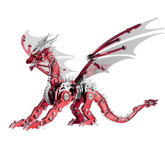 POKEMON 3D Metal Mechanical Dragon Puzzle DIY Engineering Building Model for Adults Home Office Desk Decor Gift