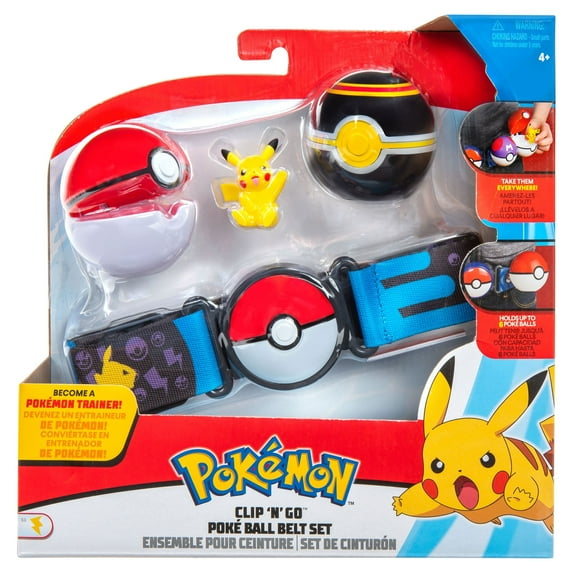 Pokemon Clip 'N' Go Belt with Pikachu Figure and Poke Balls
