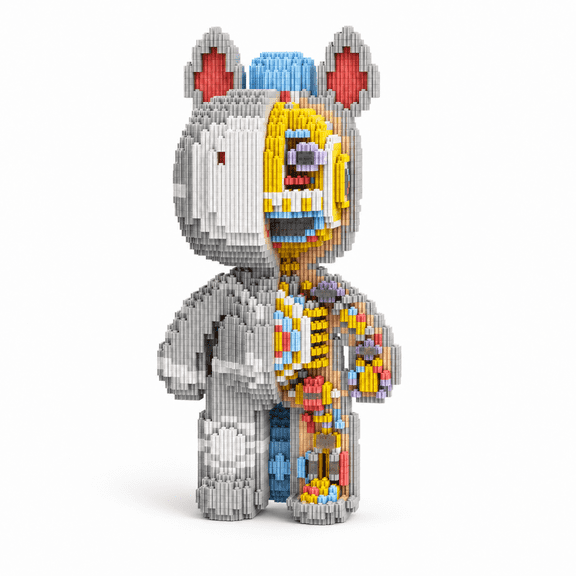 POKEMON Cute Robot Horse Micro Building Blocks 35cm DIY Animal Assembly Toy Educational Building Block Set for Kids Boys Girls Room Desk Decoration Gift