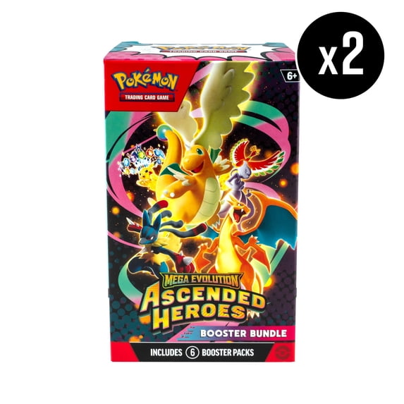 Pokemon Trading Card Games Mega Evolution 2.5 Ascended Heroes 2Pk Booster Bundle