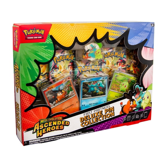 Pokemon Trading Card Games Mega Evolution Ascended Heroes First Partners Deluxe Pin Collection