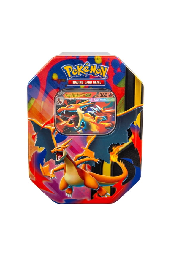 Pokemon Trading Card Games Mega Charizard Tin ( 1 Tin at random )