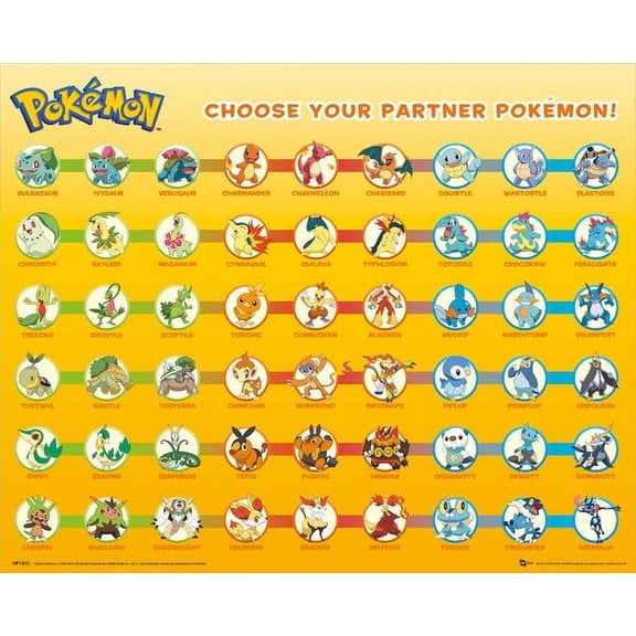 POKEMON Partner Pokemon Poster (16 x 20)