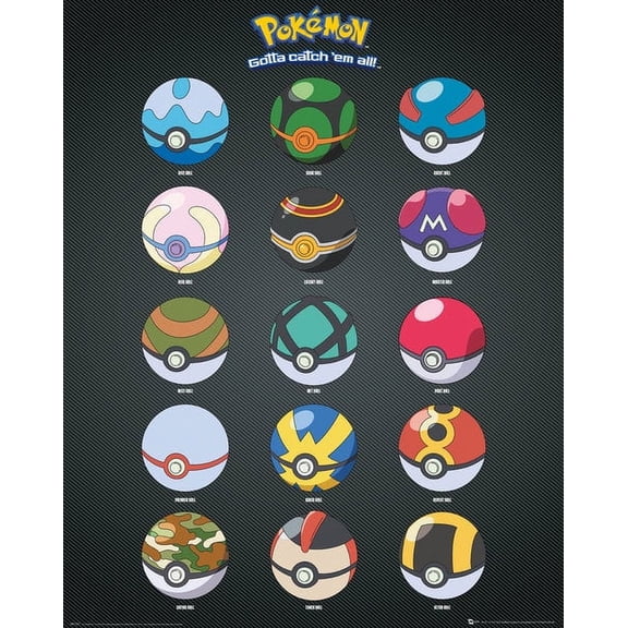 POKEMON Pokeballs Poster (16 x 20)