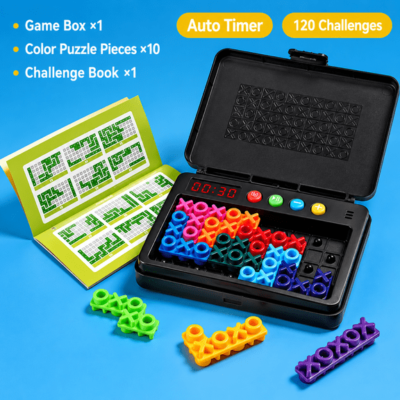 POKEMON Smart XO Puzzle Toy With Timer For Kids Memory Logic Brain Training Game