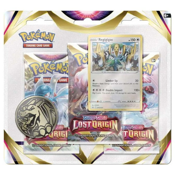 POKEMON TCG: 3 Pack Blister - Sword and Shield Lost Origin (1 X Random Promo)