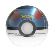 POKEMON TCG: POKE BALL TIN GREAT BALL METAL TIN- NEW WHITE & BLUE COLOR |4 Booster Packs with 1 Coin