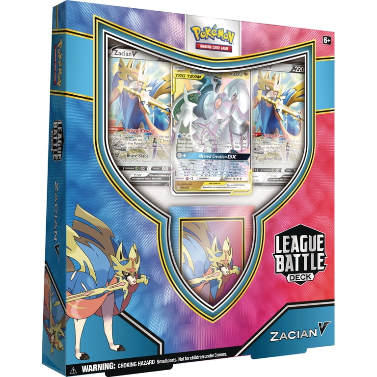 Pokemon TCG: Zacian V League Battle Deck- 60-card deck | 2 Pokmon V and 1 TAG TEAM Pokmon-GX - Walmart.com Pokemon TCG: Zacian V League Battle Deck- 60-card deck | 2 Pokmon V and 1 TAG TEAM Pokmon-GX - Walmart.com