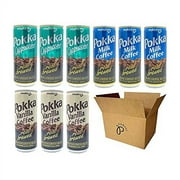 POKKA Coffee 9-Pack Set - Milk Coffee, Vanilla Coffee, Cappuccino, 8.1 Fl Oz (240Ml) Each (Milk-Vanilla-Cappuccino (3 Each))