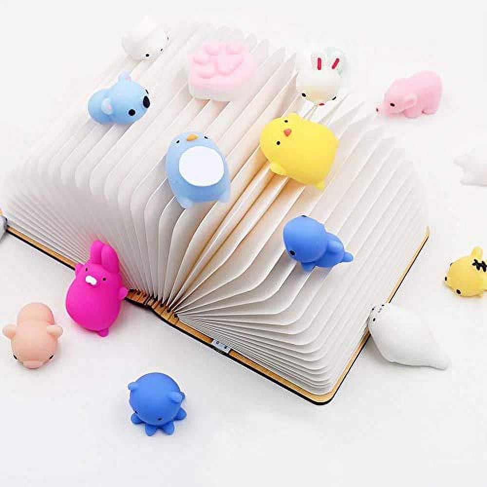 POKONBOY 25pcs Mochi Squishy Toys, Mini Kawaii Squishies Animals with  Storage Bag Party Favor for Kids Stress Relief Toys Classroom Prizes Easter