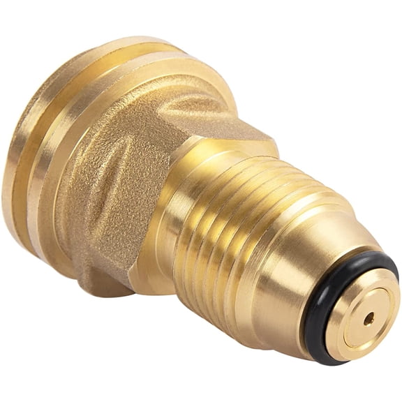 POL to QCC1 Propane Tank Adapter - Old to New, 100 lb LP Tank Valve to Type-1 Fitting, Solid Brass 1 Pack 1 Pack 1 Pack 1 Pack