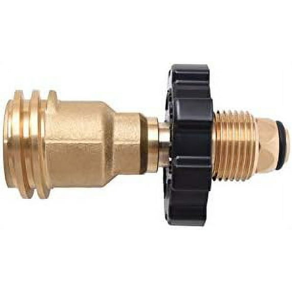 POL01JT002 Propane Tank Adapter POL to QCC1 Type Old to New Connection, Brass