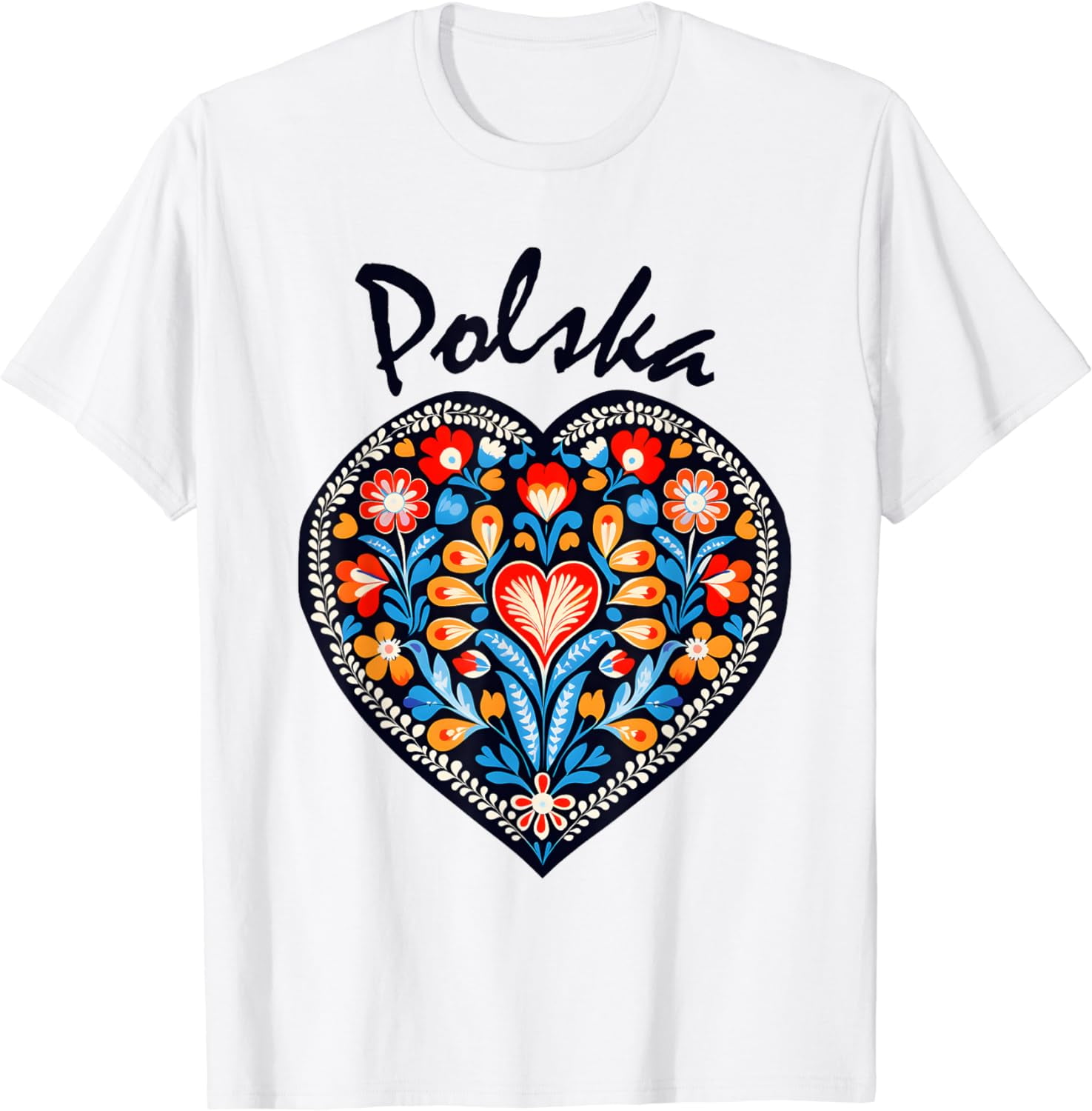 POLAND | Folk Art Flowers Polish WYCINANKI Polska Day Fest T-Shirt ...