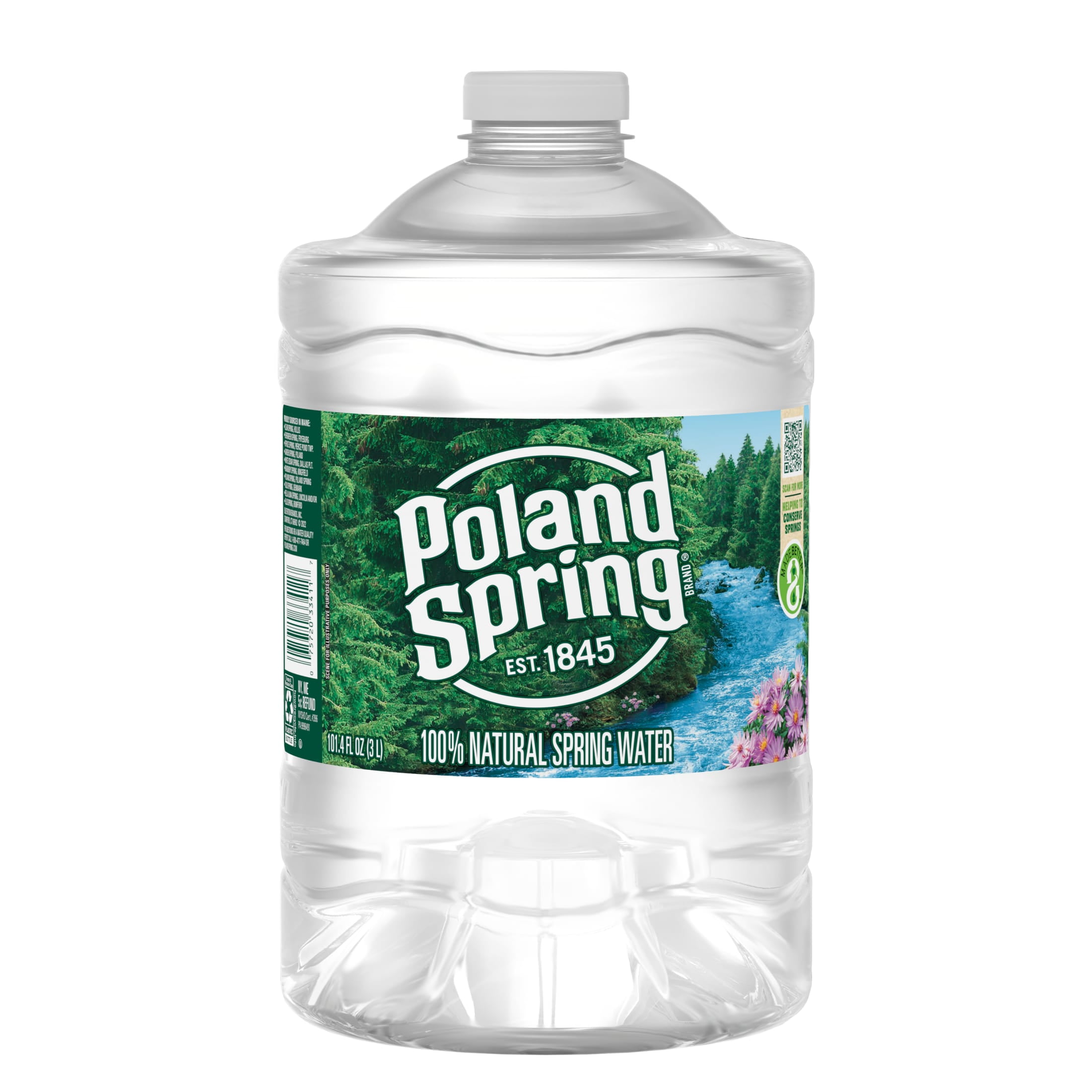 Poland Spring Maine Spring Water, 3 Liter, Single