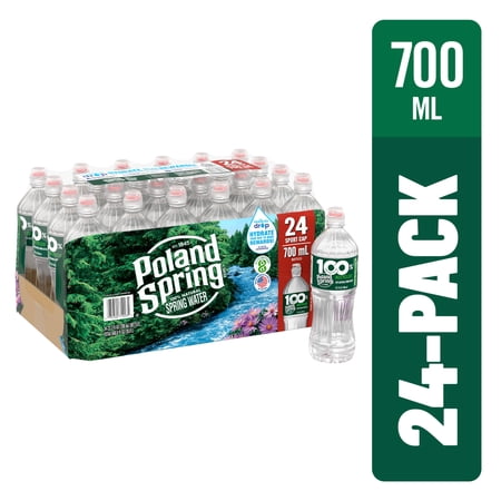 Poland Spring Maine Spring Water, 700Ml Sport Cap Bottles (Pack Of 24)