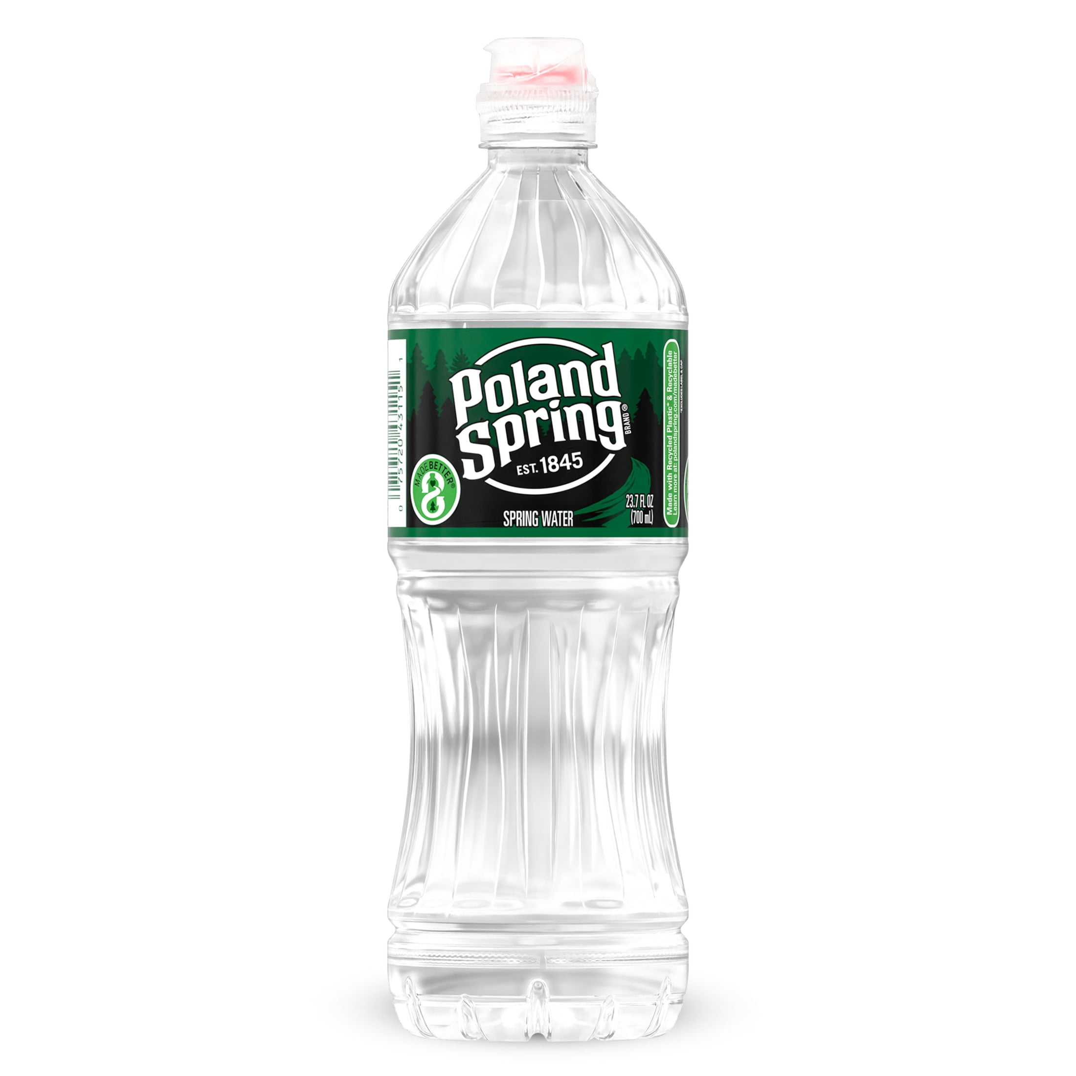 Poland Spring Maine Spring Water, Sport Cap, 23.7 Fl Oz, Single Plastic Bottle
