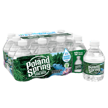 Poland Spring Maine Spring Water, 8 fl oz, 12-pack Plastic Bottles