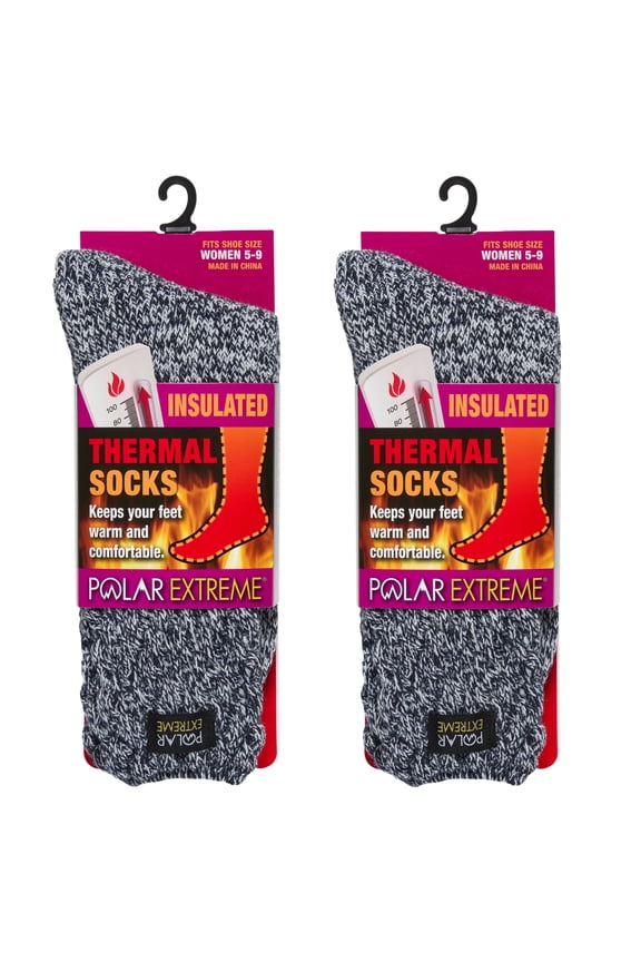 HEAT WOMENS 2 PK SOCK, Gray