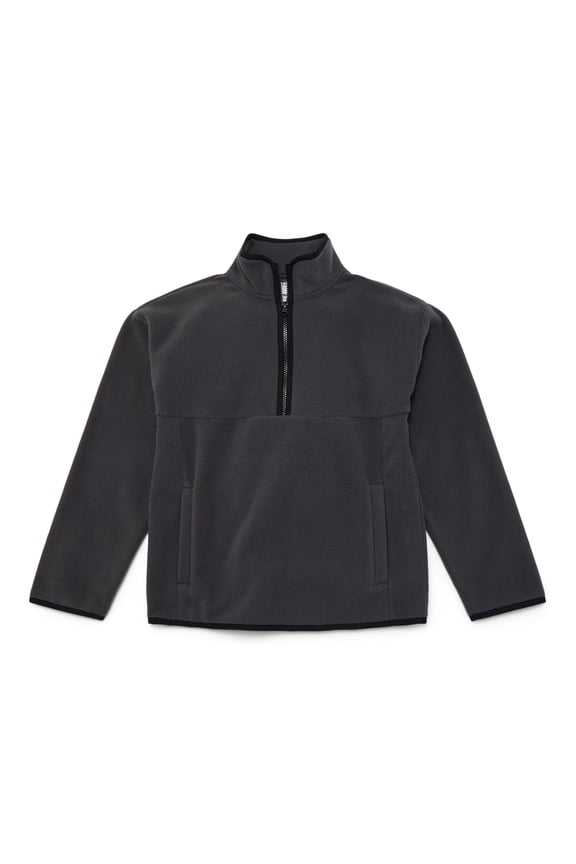 Boys Quarter Zip Fleece Jacket, Sizes XS-XXL