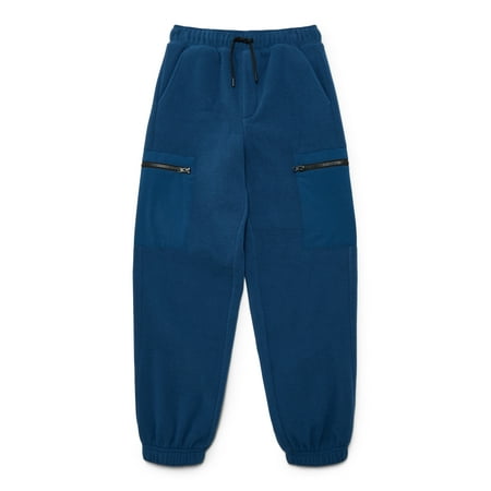 Weekend Academy Boys Polar Fleece Joggers with Zipper Pockets, Size XS-XXL