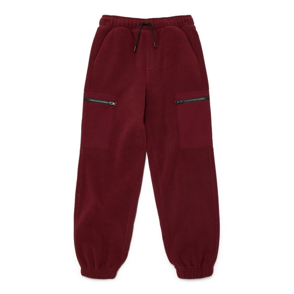 Weekend Academy Boys Polar Fleece Joggers with Zipper Pockets, Size XS-XXL
