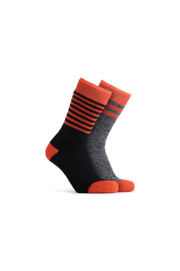 Men 2 Pack Premium Heat Socks Black/Blaze
