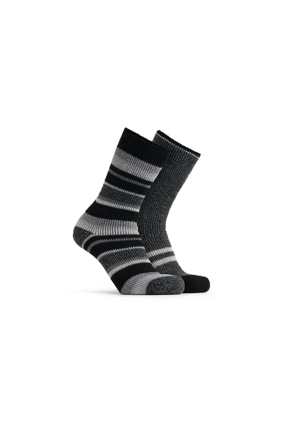 Men 2 Pack Premium Heat Socks Grey/Black