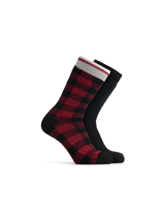 Men 2 Pack Premium Heat Socks Red/Black