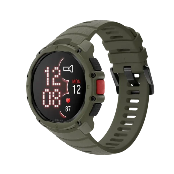 POLAR Street X Urban Shock-Resistant GPS Watch, AMOLED Touchscreen, Integrated LED Flashlight with Red Light Mode, Precision Heart-Rate Tracking, Route Guidance & Military-Grade Durability