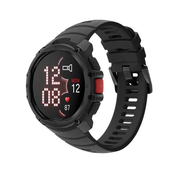 POLAR Street X Urban Shock-Resistant GPS Watch, AMOLED Touchscreen, Integrated LED Flashlight with Red Light Mode, Precision Heart-Rate Tracking, Route Guidance & Military-Grade Durability