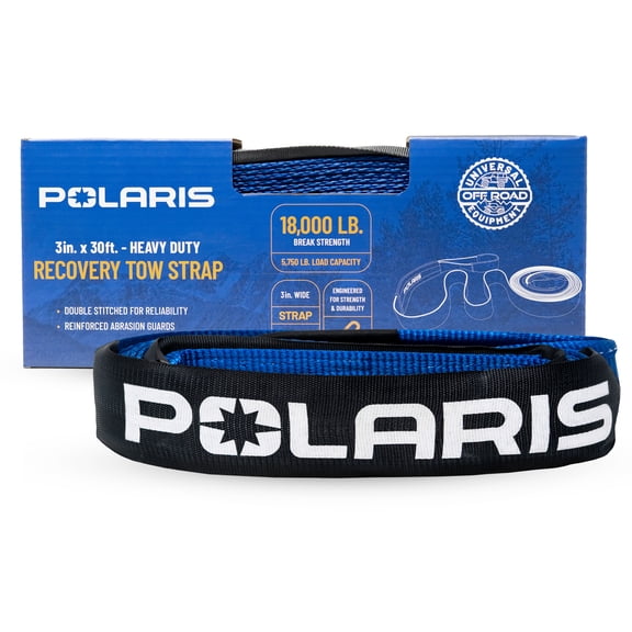 POLARIS Tow Strap 3" x 30', Heavy Duty Recovery Tow Strap
