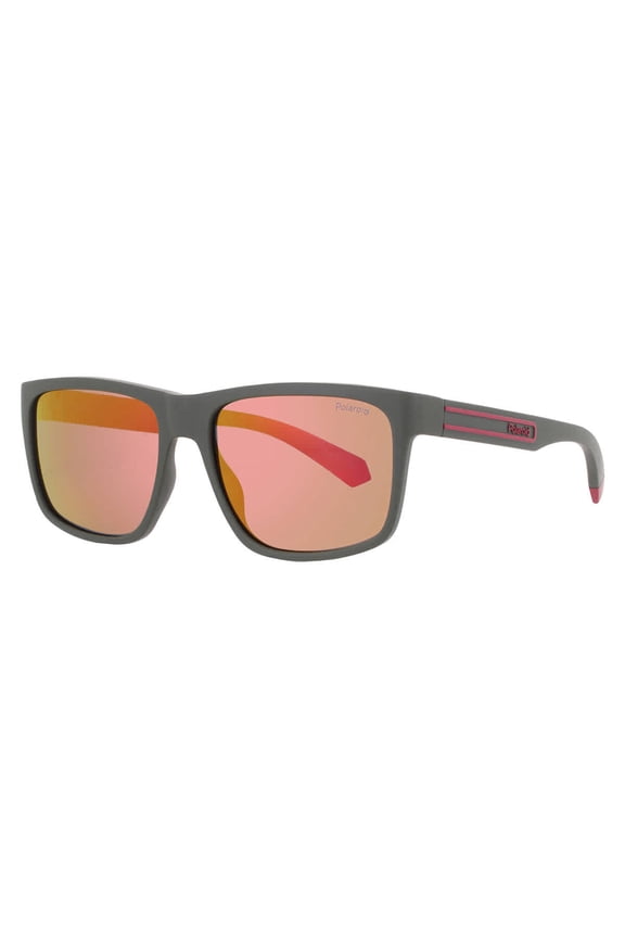 Polarized Orange Gradient Mirror Square Men's Sunglasses PLD 2149/S 0TBO/OZ 57