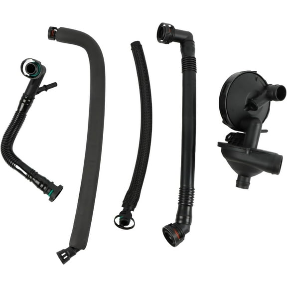 POLARPRA 11617504535 Crankcase Vent Valve & Breather Hose Kit Fits for 320i 323Ci 330Ci 323i 525i X3 X5 E46 E39 E60 M54 Z4 Engine Crankcase Aftermarket Parts