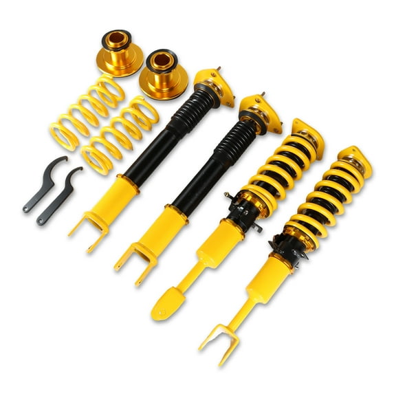POLARPRA 4pcs Coilover Adjustable Height Struts Suspension Springs For Nissan 350Z / G35 03-08
